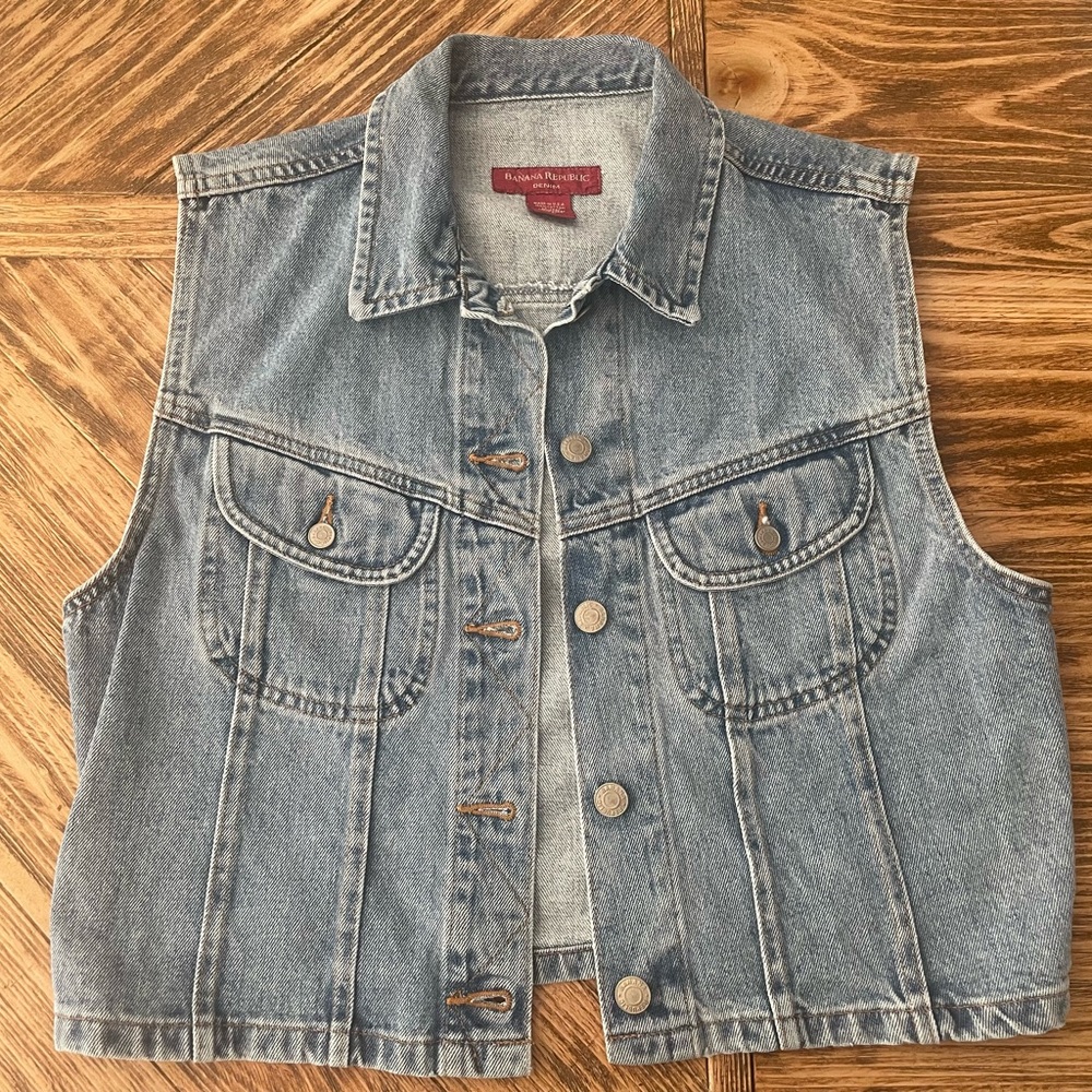 - Vintage Banana Republic Denim Vest